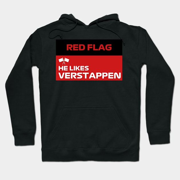 F1 Red Flag Graphic - Verstappen Hoodie by Formula Ghostly